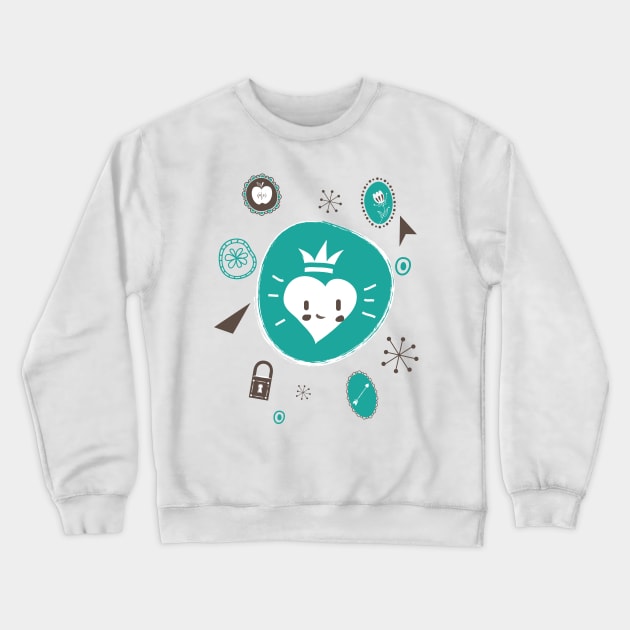 King Love Crewneck Sweatshirt by aglomeradesign